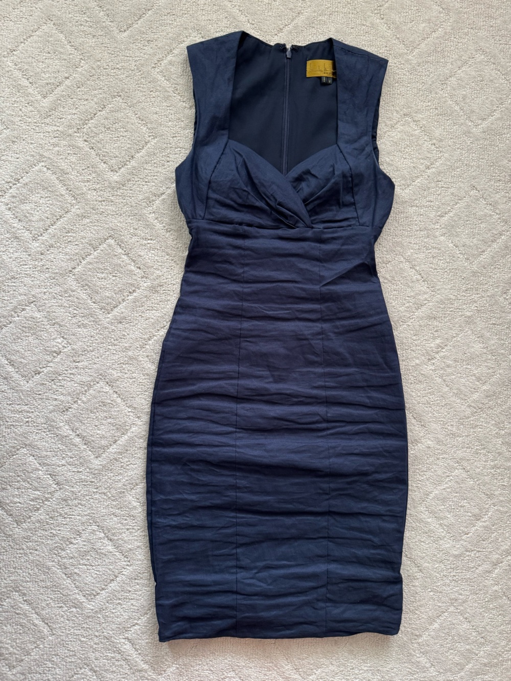 Nicole Miller Sleeveless Navy Bodycon Sheath Dress